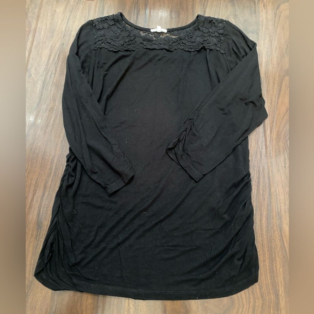 Maurice’s black top with lace neckline